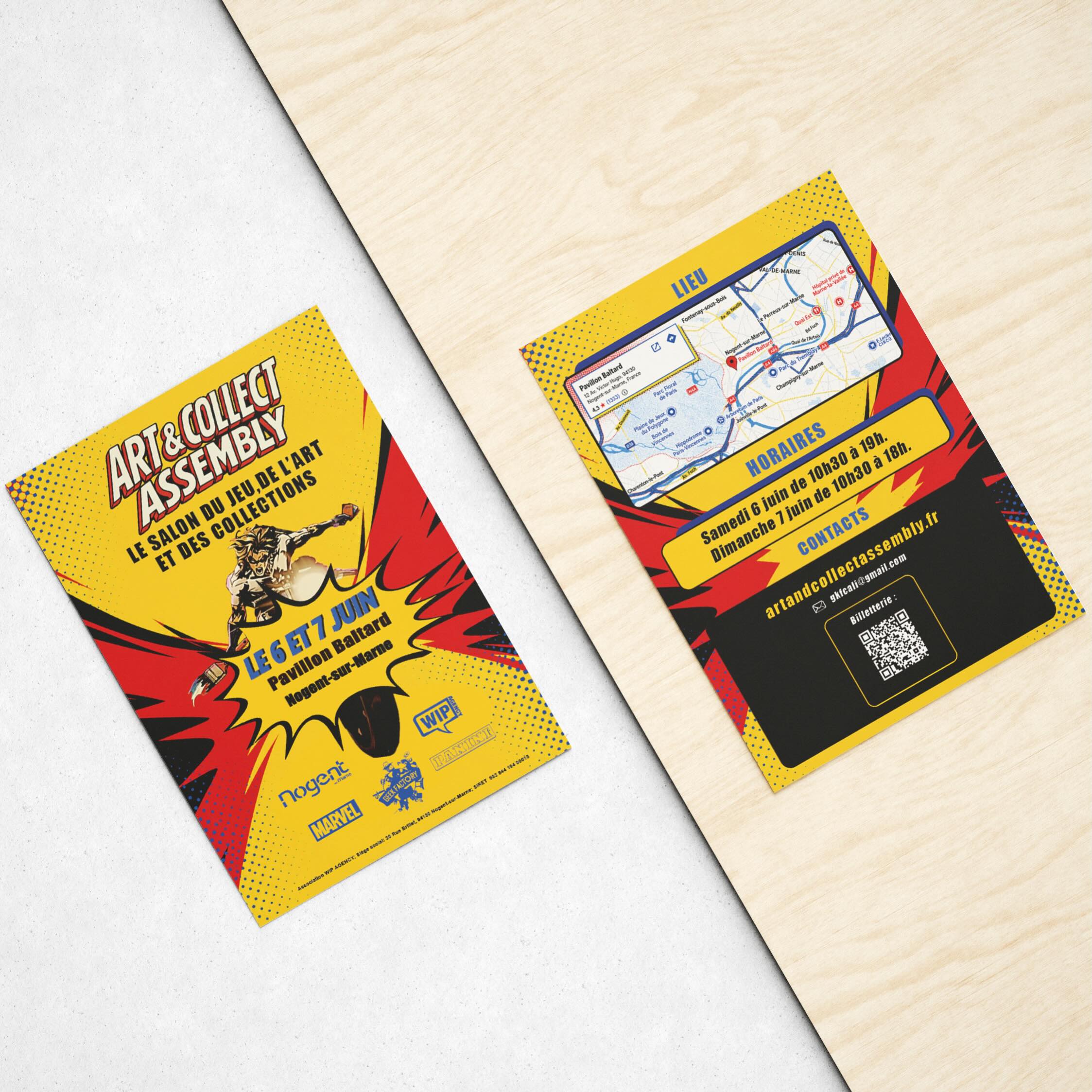 FR 🇫🇷

Nouvelle création graphique réalisée pour Art & Collect Assembly 🎮🎨✨
Un flyer événementiel pensée dans un univers pop culture/comics avec une identité forte et impactante pour capter le regard dès le premier coup d’œil.
J’adore travailler sur des visuels qui racontent une histoire tout en restant efficaces en communication visuelle.

Illustration du personnage et logo Art & Collect Assembly : @sofiatsu.ill 🙌

#GraphicDesign #Graphiste #CommunicationVisuelle 

EN 🇬🇧

New graphic design project created for Art & Collect Assembly 🎮🎨✨
An event flyer designed with a strong pop culture/comic-inspired identity to create impact and grab attention instantly.